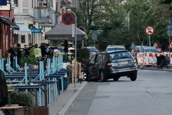 Car drove into a crowd